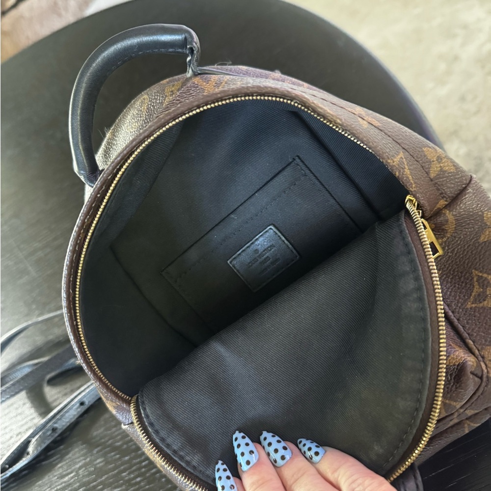Louis Vuitton Brown Monogram Backpack with Gold Accents - Picture 5 of 5